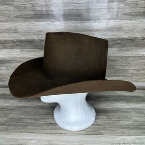 Vintage Stetson Dark Brown Felt Cowboy Hat Size 7 1/4?